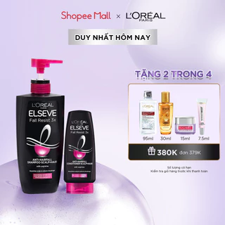 Bộ gội xả ngăn gãy rụng tóc L'Oreal Paris Elseve Fall Resist 3X