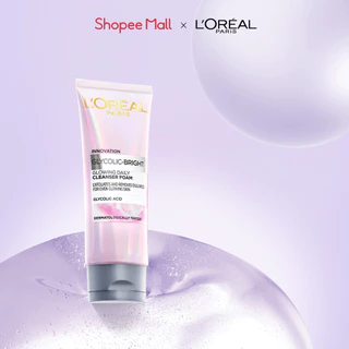 Sữa rửa mặt sáng da L'Oreal Paris Glycolic (AHA) Bright 100ml