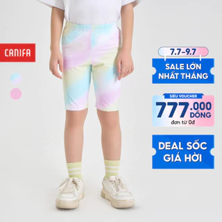 Quần short active bé gái CANIFA dáng lửng chất liệu polyester co giãn thoải mái 1BS24S012