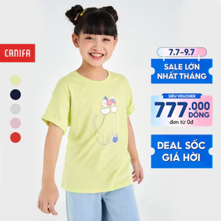 Áo phông bé gái CANIFA 100% cotton 1TS23S001