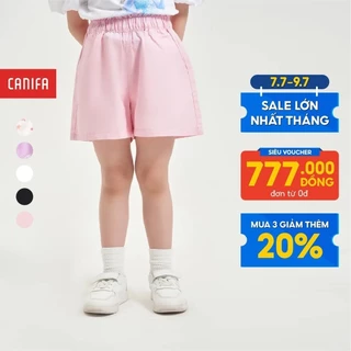 Quần short bé gái CANIFA quần đùi cạp chun in họa tiết 1BS24S006