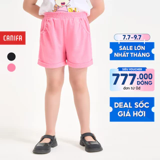 Quần short bé gái CANIFA quần đùi cạp chun có túi bên 1BS24S001