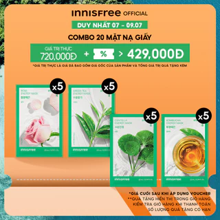 Bộ 20 Mặt nạ giấy dưỡng da Hàn Quốc innisfree Energy Mask 22ml (giao ngẫu nhiên)