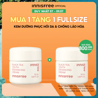 Kem dưỡng da ban đêm ngăn ngừa lão hóa từ trà đen innisfree Black Tea Enhancing Cream 50 mL