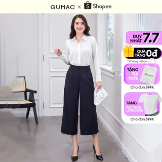 Quần tây nữ ống suông kèm dây thời trang GUMAC QD12003