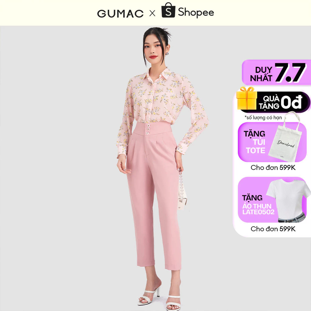 Quần tây baggy lưng kiểu GUMAC QD03029