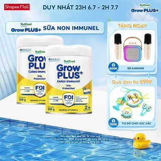 Combo 2 Sữa Bột Nutifood Sweden GrowPLUS+ Sữa Non Immunel trên 2 tuổi lon 800 g