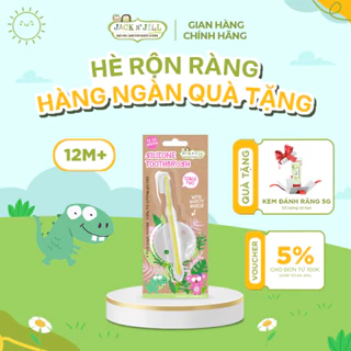 Bàn Chải Đánh Răng Silicone Cho Bé JACK N' JILL (Từ 12 - 24 Tháng) - Đầu Lông Mềm Mại An Toàn