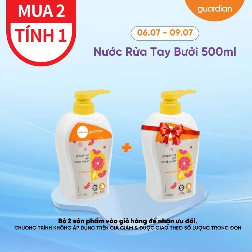 Gel Rửa Tay Guardian Bưởi Tươi Mát 500ml