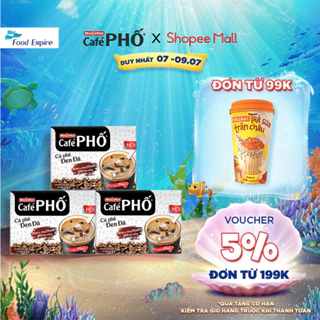 Combo 3 hộp Cà phê Phố Đen Đá - Maccoffee (hộp 10 gói x 16g)