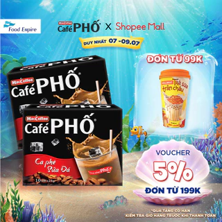 Combo 2 hộp Cà phê phố Sữa Đá - Maccoffee (hộp 10 gói x 24g)