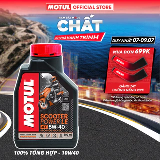 Dầu nhớt xe tay ga Motul Scooter Power LE 4T 5W40 dung tích 0.8L