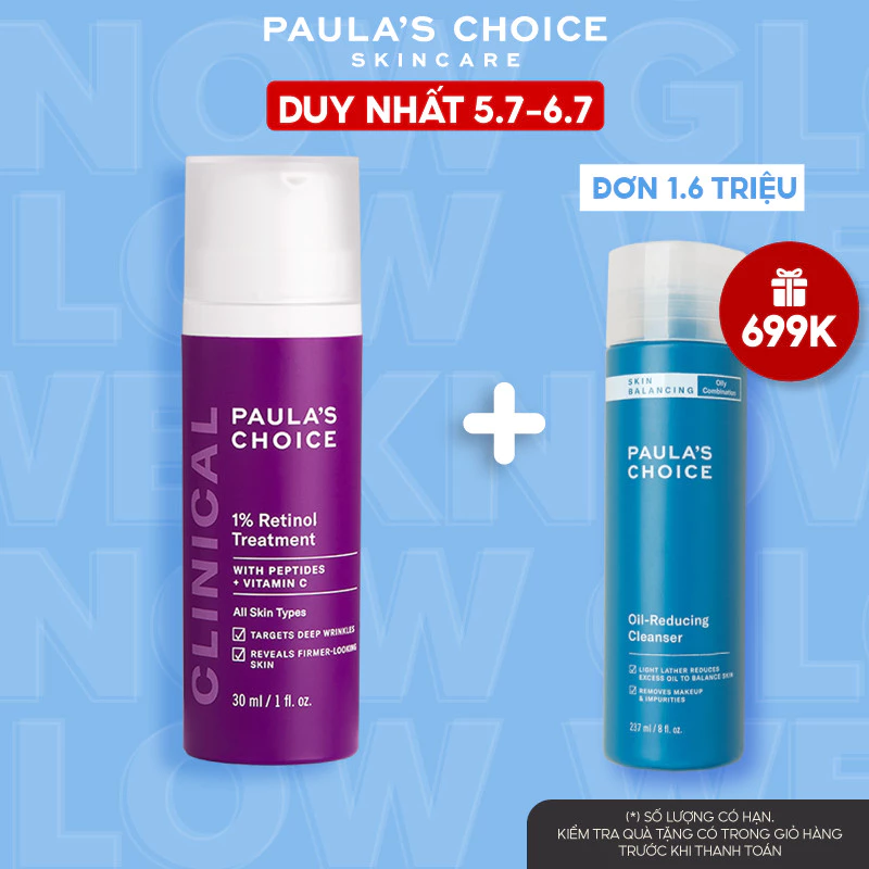 Tinh chất làm mờ nám và nếp nhăn Paula’s Choice Clinical 1% Retinol Treatment 30 ml 8010