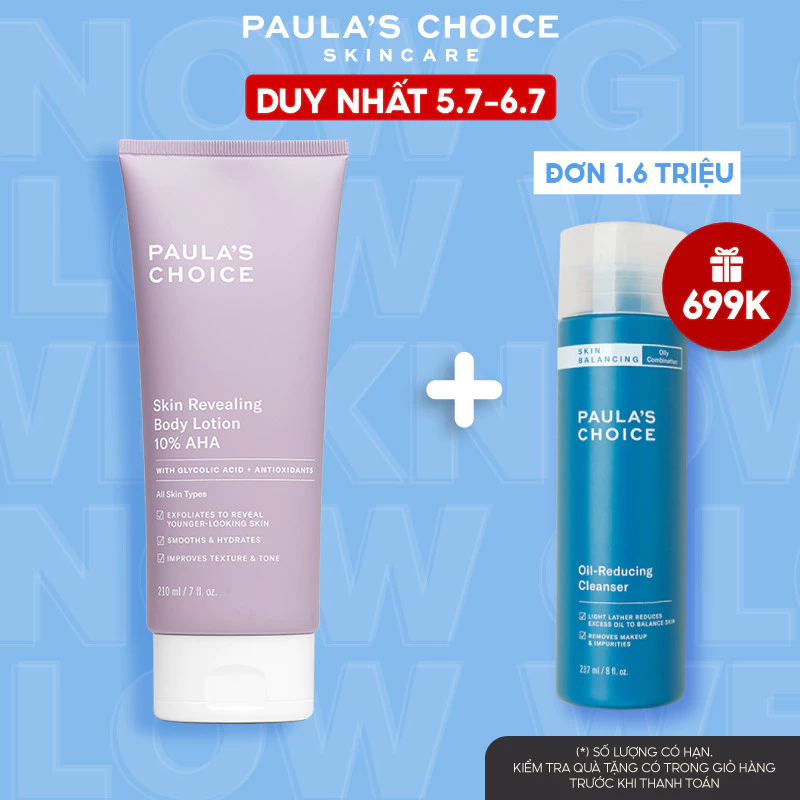 Kem dưỡng thể làm sáng da chứa 10% AHA Paula's Choice Skin Revealing Body Lotion 10% AHA 210ml - 5900