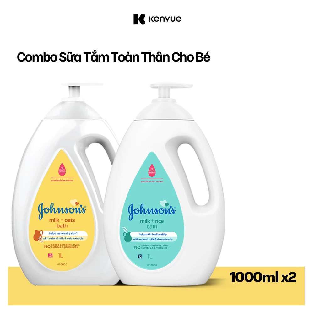 [DEAL ĐỘC QUYỀN KOL] Bộ 2 chai Sữa tắm Johnson's Baby 1000ml x 2