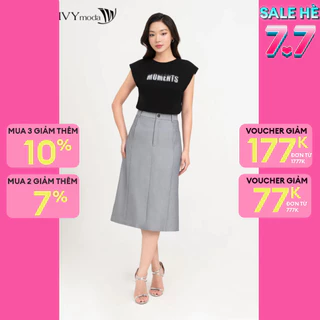 Chân váy A Tuysi xếp ly IVY moda MS 30M8783