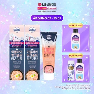 Combo 2 kem đánh răng muối hồng Bamboo salt Himalaya Pink Salt Floral Mint Hương Hoa Bạc Hà