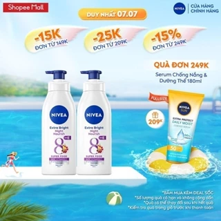 Bộ 2 Sữa Dưỡng Thể NIVEA Sáng Da Ban Đêm (350 ml) từ 8 Super Foods – 98412