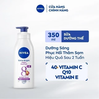 Sữa Dưỡng Thể NIVEA Sáng Da Ban Đêm từ 8 Super Foods (350 ml) – 98412