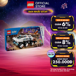 LEGO CITY 60432 Đồ chơi lắp ráp Xe thám hiểm vũ trụ có cần trục (758 chi tiết)