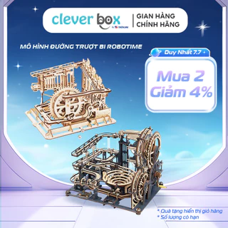 Đồ Chơi Sáng Tạo Lắp Ráp Gỗ 3D Robotime - Mô Hình Đường Trượt Bi Lăng ROKR Marble Parkour LG501 Clever Box