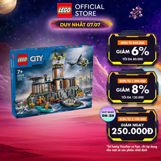 LEGO CITY 60419 Đồ chơi lắp ráp Nhà tù cảnh sát trên đảo (980 chi tiết)