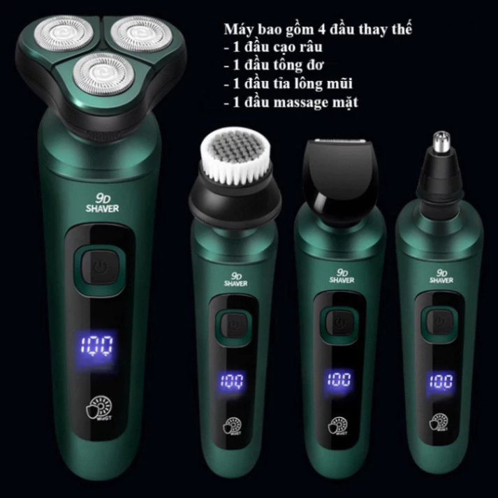 Máy cạo râu đa năng 4in1 cao cấp chống nước chuẩn IPX7