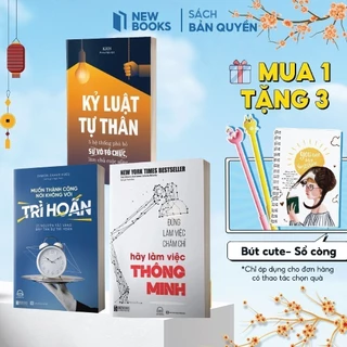 Combo Sách Đừng Làm Việc Chăm Chỉ Làm Việc Thông Minh Kỷ Luật Tự Thân, Muốn Thành Công Nói Không Với Trì Hoãn,- Bizbooks