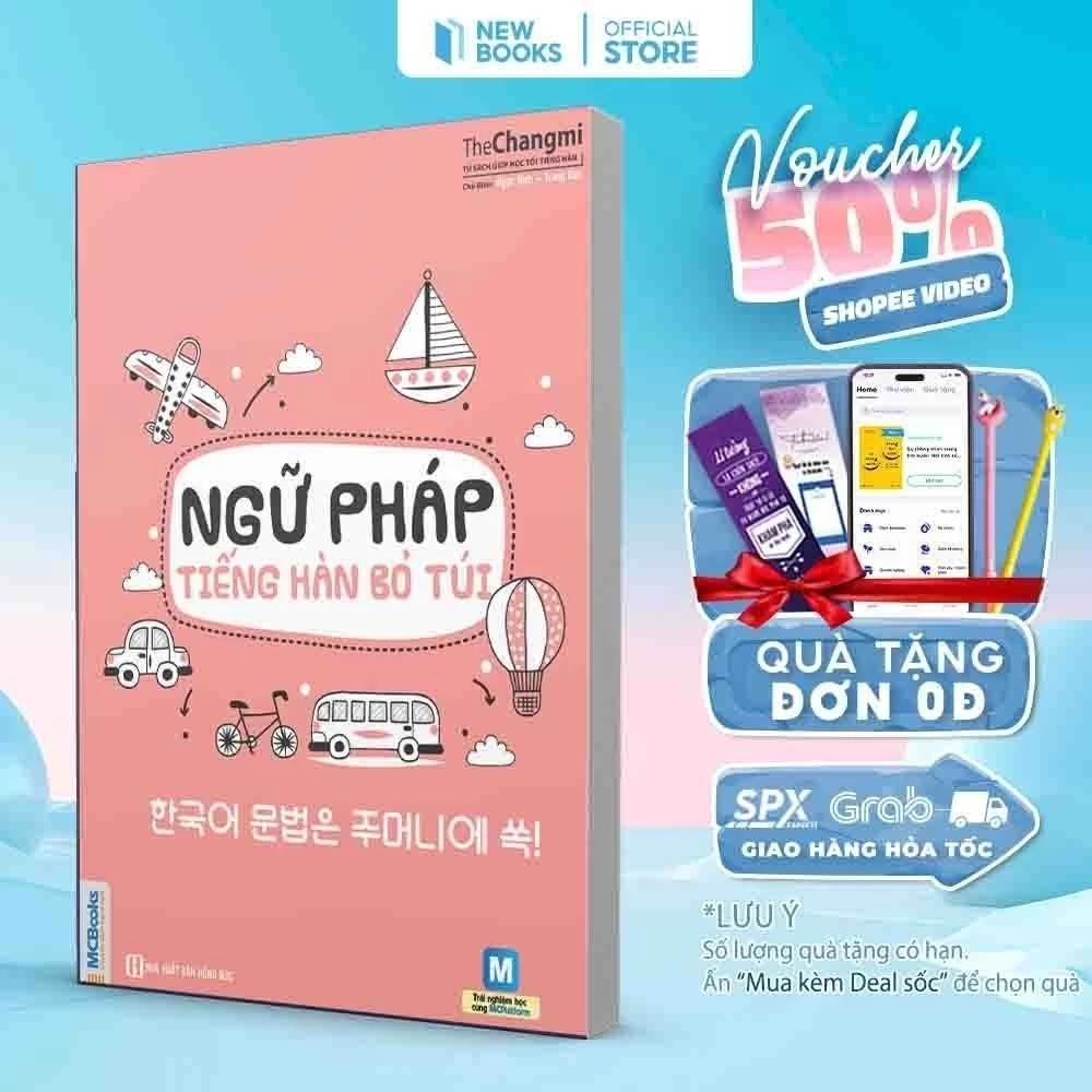 Sách - Ngữ Pháp Tiếng Hàn Bỏ Túi Giải Thích Chi Tiết Phát Triển Bản Thân Mcbooks