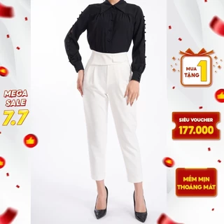 Q3679 - Quần Baggy Trắng Túi Cạp Liin Clothing