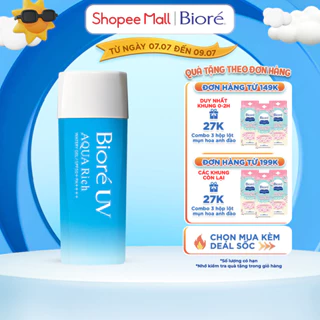 Gel Chống Nắng Màng Nước Dưỡng Ẩm Bioré UV Aqua Rich Watery Gel SPF50+/PA++++ 90ml ( Bao bì thay đổi)