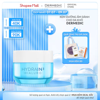 Kem dưỡng Dermedic HA ban đêm  cấp âm da khô mất nước Hydrain3 Hialuro Cream-Gel Ultra-Hydrating 50 G