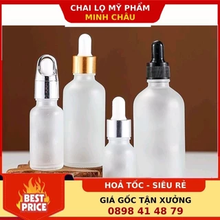 Chai Lọ Chiết Serum ❣️ [5ml-100ml] Vỏ Thủy Tinh Phun Mờ Cao Cấp Nắp Bóp Nhỏ Giọt