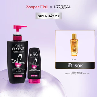 Bộ gội xả ngăn gãy rụng tóc L'Oreal Paris Elseve Fall Resist 3X