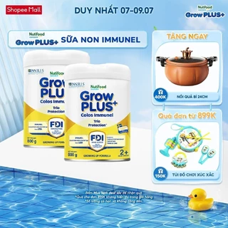 Combo 2 Sữa Bột Nutifood Sweden GrowPLUS+ Sữa Non Immunel trên 2 tuổi lon 800 g