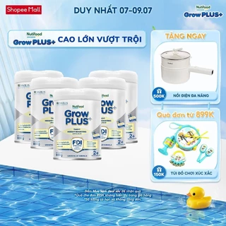 Combo 5 Sữa Bột Nutifood Sweden GrowPLUS+ Cao lớn vượt trội trên 2 tuổi (Bạc) 800g