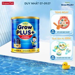 Sữa Bột Nutifood GrowPLUS+ Xanh (Biếng Ăn) 1.5kg - Trên 1 Tuổi - Tăng Cân Khỏe Mạnh (Lon 1.5kg)