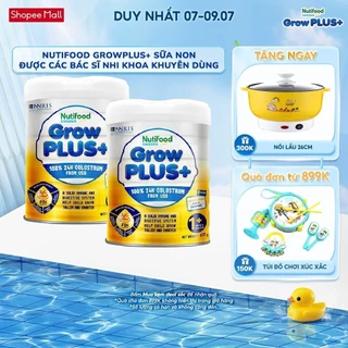 Combo 2 Sữa Bột Nutifood GrowPLUS+ Sữa Non Tăng Đề Kháng 800g - Trên 1 tuổi - Bao bì thay đổi theo đợt nhập hàng