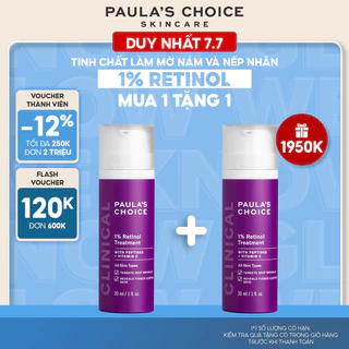 Tinh chất làm mờ nám và nếp nhăn Paula’s Choice Clinical 1% Retinol Treatment 30 ml 8010