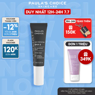 Tinh chất ngăn ngừa mụn đầu đen và bã nhờn 9% BHA Paula's Choice Skin Perfecting BHA 9 (9% Salicylic Acid) 9ml Mã 7730