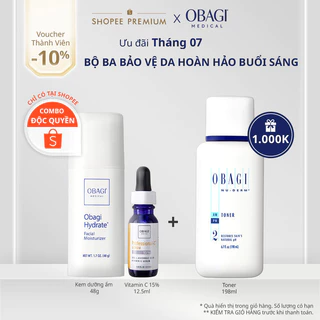 Bộ đôi Serum Obagi Professional-C 15% 12.5ml và Kem dưỡng ẩm Obagi Hydrate Facial Moisturizer 48g