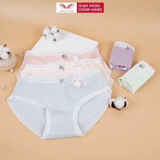 Combo 5 quần lót nữ cotton sọc kháng khuẩn VINGO cạp vừa đáy 2 lớp kháng khuẩn CB37 VNGO