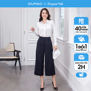 Quần tây nữ ống suông kèm dây thời trang GUMAC QD12003