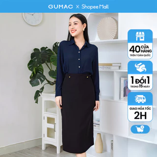 Chân váy midi túi mổ VD11029 thời trang GUMAC