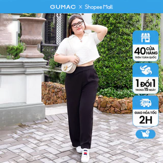 [Có size đến 85kg] Quần tây suông bigsize xếp ly thời trang GUMAC QD10054