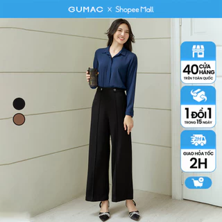 Quần tây nữ công sở dáng suông chiết ly GUMAC QD03058 - QD08021