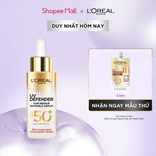 Serum Chống Nắng Phổ Rộng Mỏng Nhẹ, Bảo Vệ & Cải Thiện Làn Da L'oreal Paris 30ml