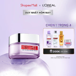 Kem dưỡng siêu cấp ẩm căng mượt da và giảm nếp nhăn L'Oreal Paris Revitalift Hyaluronic Acid 50ml