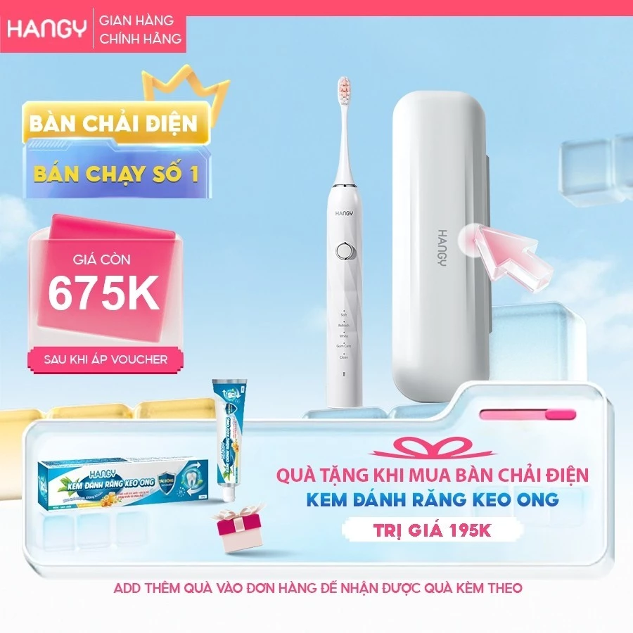 Bàn chải điện đánh răng người lớn HY23 Pro HANGY