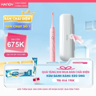 Bàn chải điện HANGY HY23 Pro Nâng Cấp siêu sóng âm làm trắng răng 5 chế độ